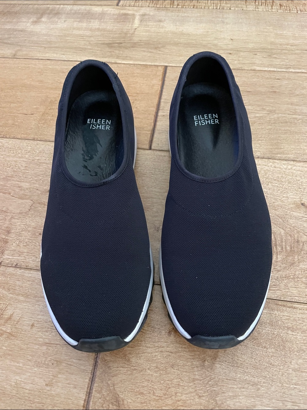 Eileen Fisher Hug stretch mesh Black Slip-On Knit Sneakers